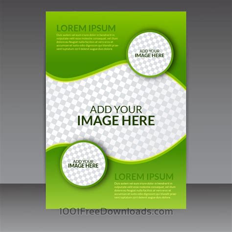 Free Vectors: Green Business Vector Flyer Template | Abstract