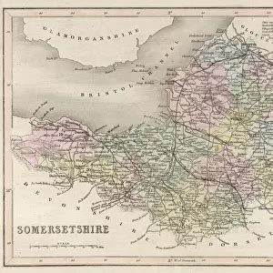 Somerset Historical John Speed 1610 Map available as Framed Prints ...