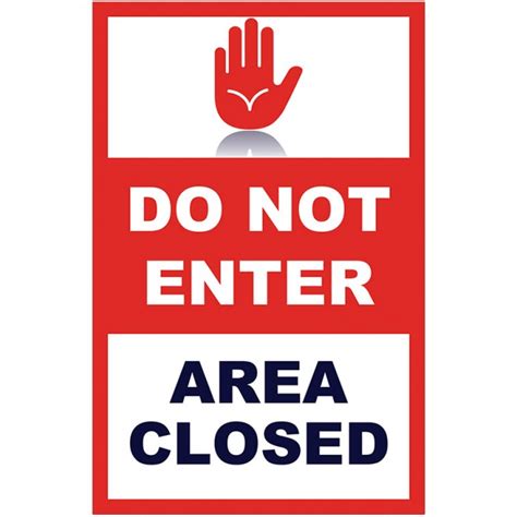 Covid 19 A Frame Signs / Sidewalk Signs - Do Not Enter Area Closed