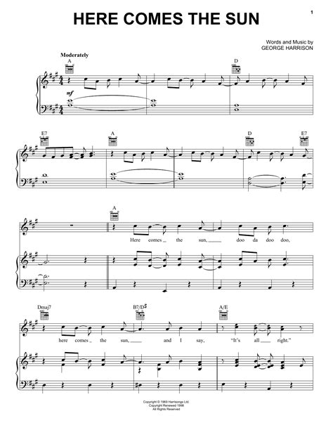 Here Comes The Sun | Sheet Music Direct