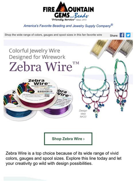 Fire Mountain Gems: Go Wild with Zebra Wire - Colorful Jewelry Wire ...