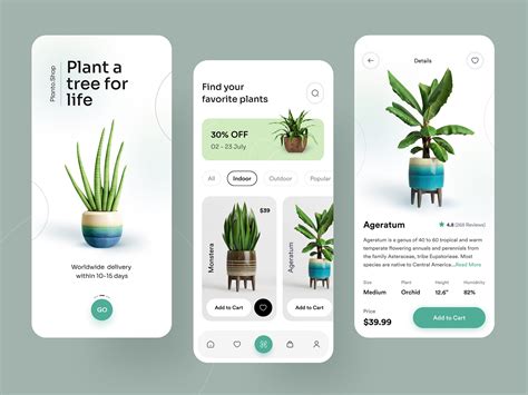 Plant Shop App by Rakib Kowshar for Orizon: UI/UX Design Agency on Dribbble