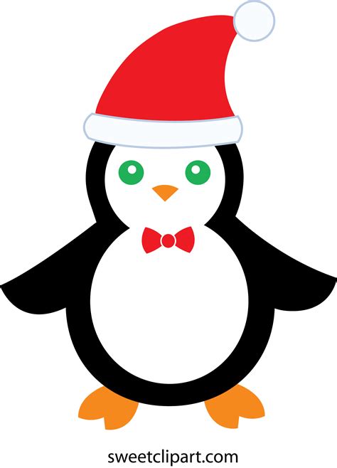 Cute Christmas Penguin - Free Clip Art