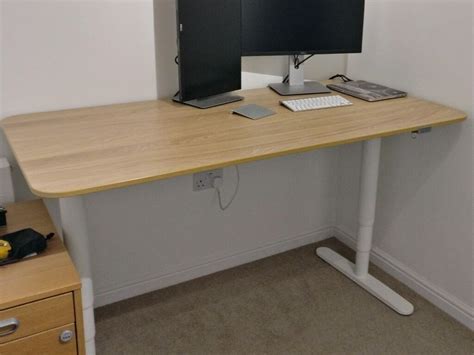 IKEA Bekant Oak veneer/white sit/standing desk | in Barnton, Edinburgh | Gumtree