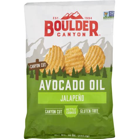 Boulder Canyon Avocado Oil Potato Chips Jalapeno (10 oz) - Instacart