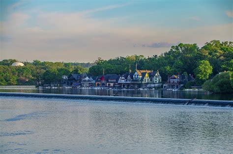 Philadelphia - The Schuylkill River at Boathouse Row Photograph by Bill Cannon