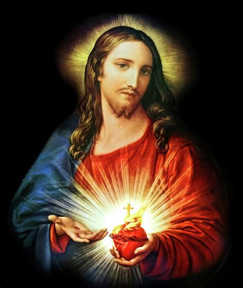 Sacred Heart of Jesus Painting by Old Master - Pixels