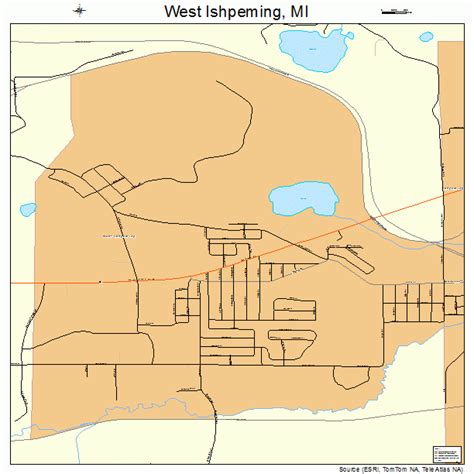 West Ishpeming Michigan Street Map 2685700