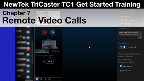 TriCaster TC1 Get Started Training Chapter 7 - Remote Video Calls - YouTube