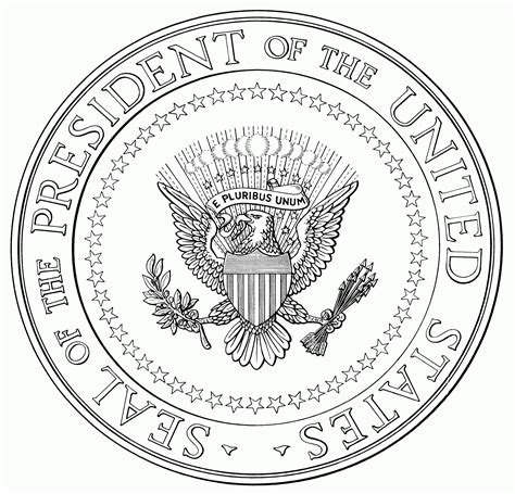 Seal Of The President Of The United States Of America Coloring Sheet ...