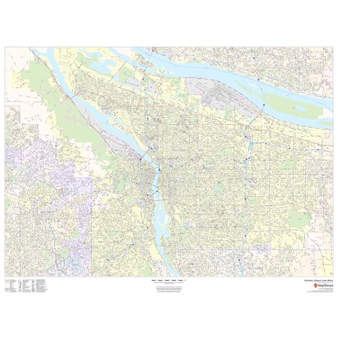 Portland, Oregon - Landscape by Map Sherpa - The Map Shop