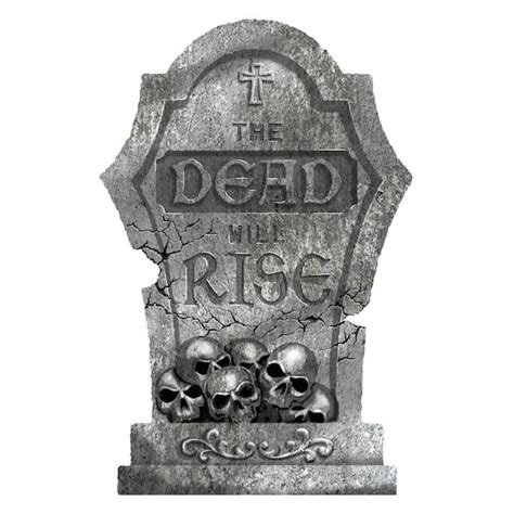 Amscan 22 in. Halloween The Dead Will Rise Styrofoam Tombstone (2-Pack) 190772 - The Home Depot