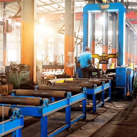 Steel plant workers at work. Stock 写真 | Adobe Stock