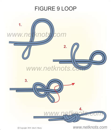 How to tie a Figure 9 Loop animated and illustrated | Rope Knots