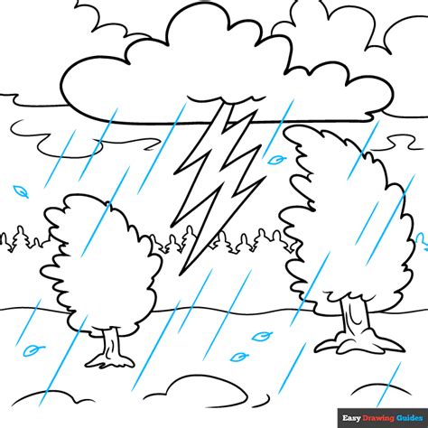 How to Draw a Thunderstorm - Really Easy Drawing Tutorial