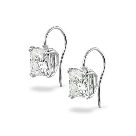 Princess Shape Diamonds Earrings