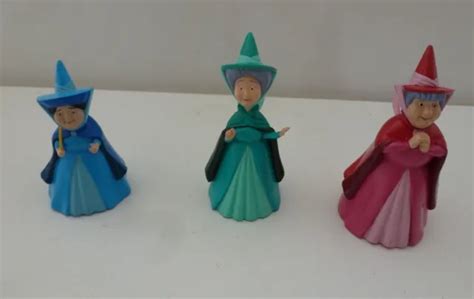 DISNEY SLEEPING FAIRY Beauty Figures - Cake Toppers Flora, Fauna, Merryweather £17.50 - PicClick UK