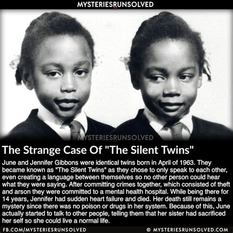 June Jennifer Gibbons – The Silent Twins | Creepy facts, Scary facts, True interesting facts