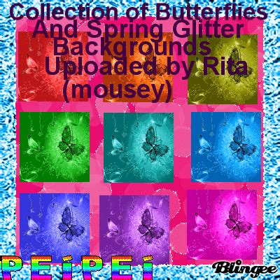 Collection of Butterflies And Spring Glitter Backgrounds Uploaded by Rita (mousey)! Picture ...