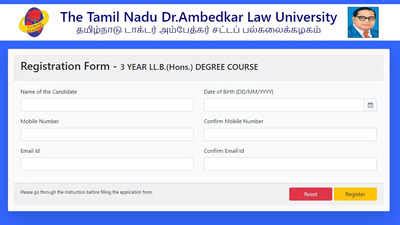 TNDALU LLB Admissions 2023: Application closes today on tndalu.ac.in - Times of India