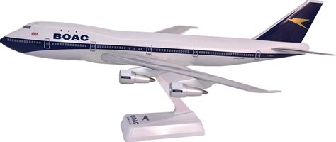 BOAC (66-72) Boeing 747-100 Airplane Miniature Model Plastic Snap Fit 1 ...