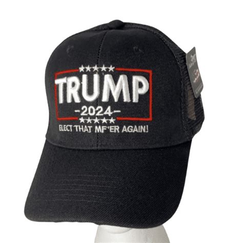 Black Trump 2024 "Elect That MF'er Again" Hat | Trump Superstore