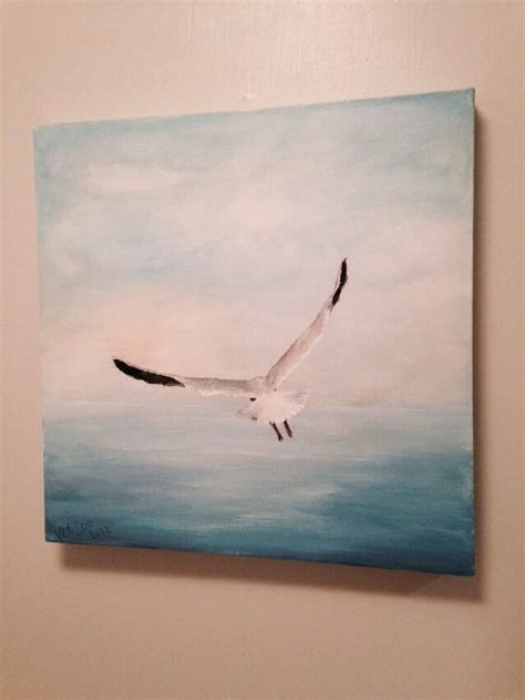 Seagull painting in acrylics | Oil painting abstract, Abstract painting ...