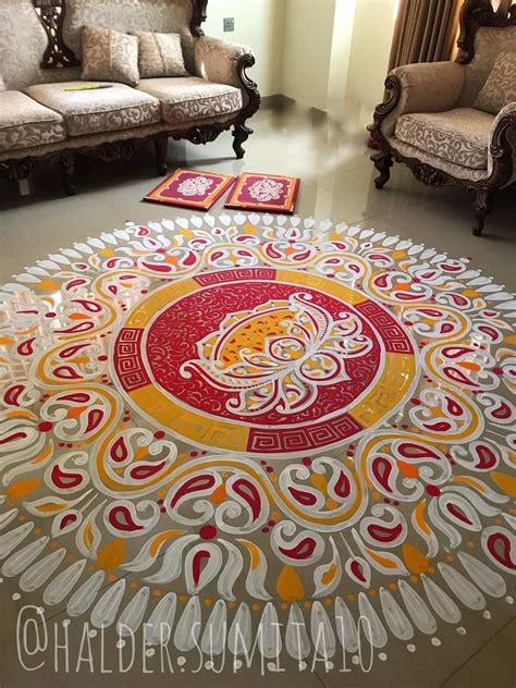 40 unique collections of bengali alpona designs for puja – Artofit