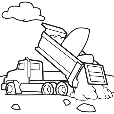 Free Printable Dump Truck Coloring Pages For Kids