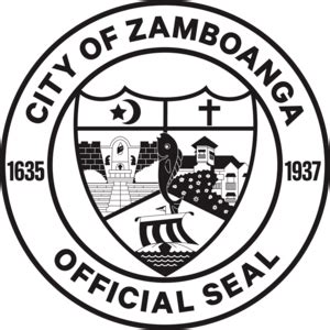 Zamboanga City Official Seal Black and White Logo PNG Vector (EPS) Free Download