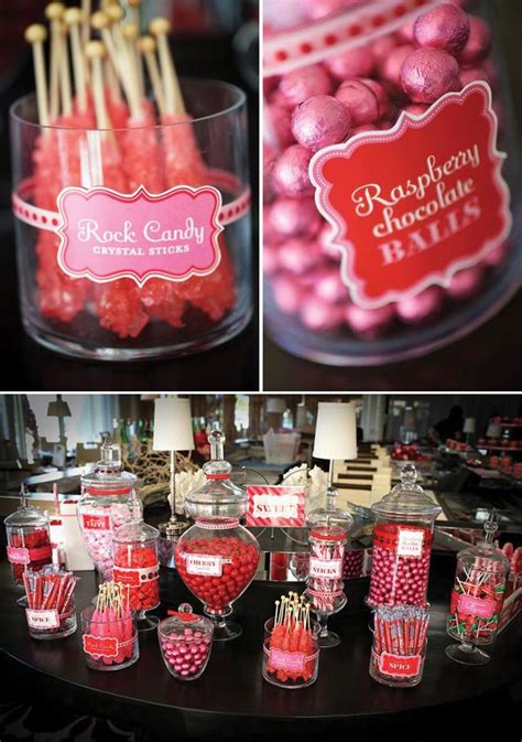 Haute Hostess Pick: Custom Color Printable Candy Labels // Hostess ... Red Candy Buffet, Candy ...