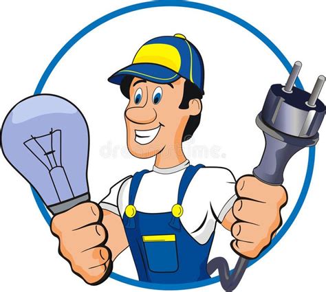 Electrician. Smile electrician cartoon. Isolated on withe , #spon, #electrician, #Smile, # ...