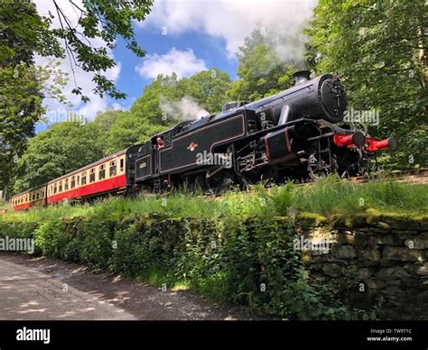 Steam train Newby Bridge Lake District Stock Photo - Alamy