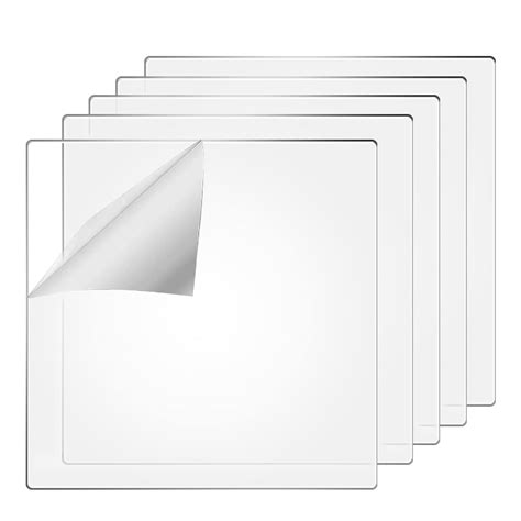 Buy BIGIMALL 4 x 4 Inches Clear Plastic Acrylic Sheets 2mm Thick ...