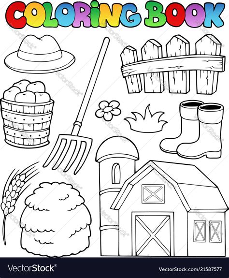 Coloring Pages For Farm Tools