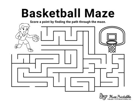 Free Printable Basketball Maze