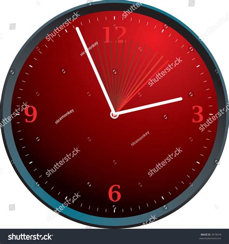 Illustration Of A Clock Showing The Second Hand Moving - 3473918 : Shutterstock