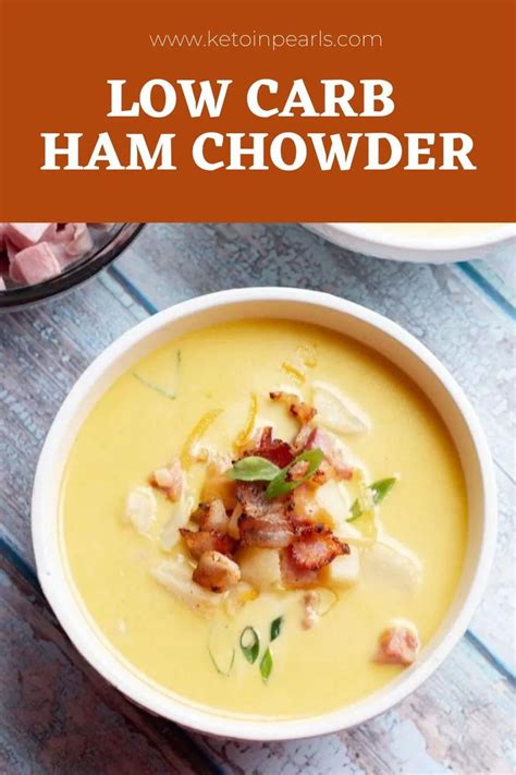 Low Carb Cheesy Ham Chowder (instant pot, crock pot) | Recipe | Cheesy ham, Ham chowder, Low ...