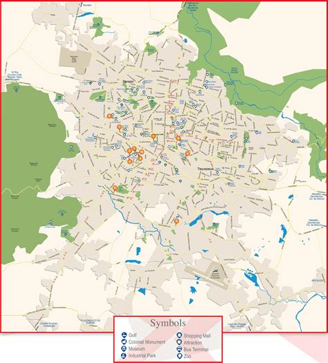 Guadalajara tourist attractions map