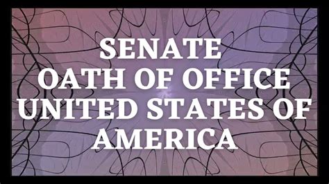 Senate Oath of Office of the United States of America - YouTube