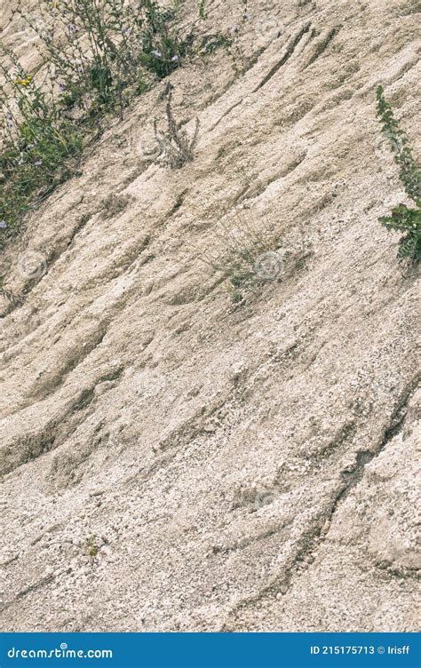 Surface of Slopes of Chalk Hills. Texture of Chalk Soil Stock Image ...