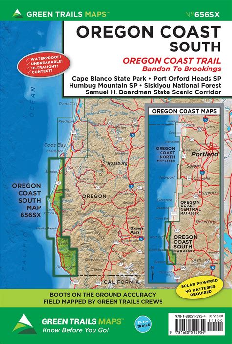 Oregon Coast South, OR No. 656SX: Green Trails Maps — Books