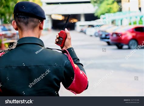 Security Guard Uses Radio Communication Facilitate Stock Photo 1527191408 | Shutterstock