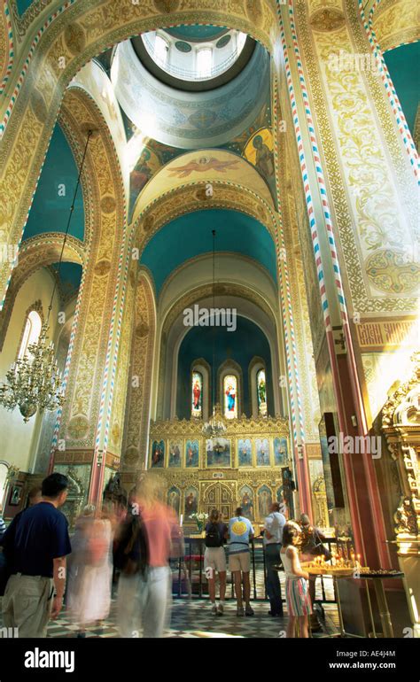 Interior of the Russian Orthodox Alexander Nevsky Cathedral, Toompea ...