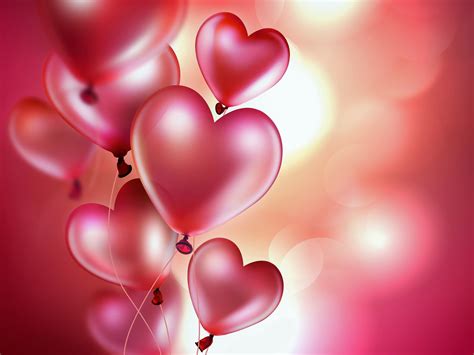 Download Love Red Heart-shaped Artistic Balloon 4k Ultra HD Wallpaper