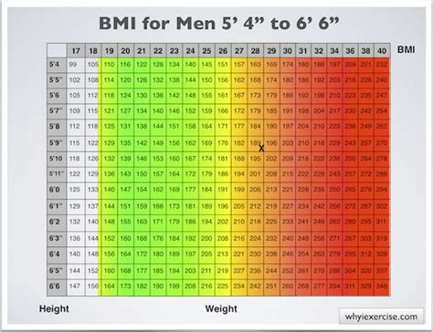 bmi chart for men