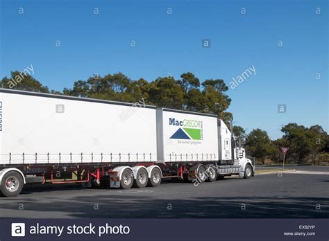 Australian heavy goods vehicle truck at Pheasants nest service station ...