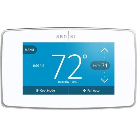 Emerson Sensi Touch Wi-Fi Smart Thermostat with Touchscreen Color ...