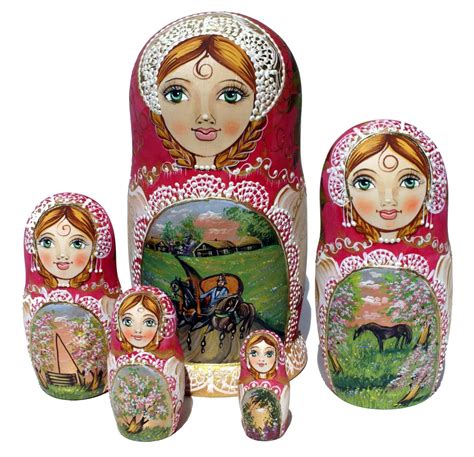 Summer handmade wooden dolls on Matryoshka.biz