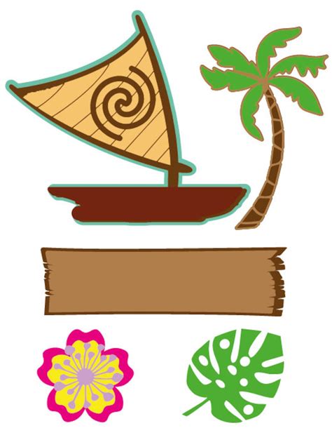 Boat Moana Cake Topper in Layers INSTANT Download DIGITAL File - Etsy UK